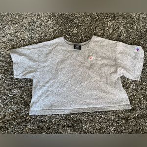 Grey champion cropped T-shirt